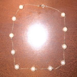 14 K Gold Pearl Necklace